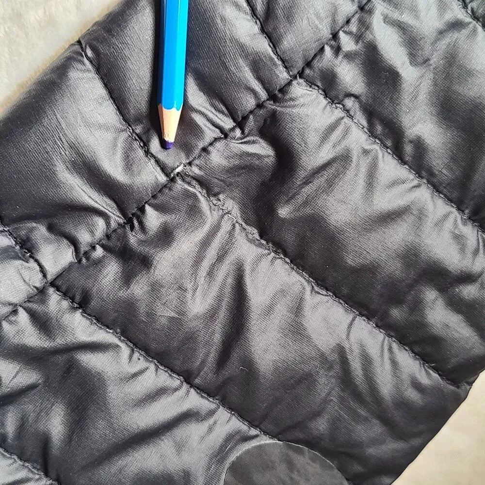 Patagonia Boys XL 14 Puffer Jacket Black Insulated Full Zip 68242 Repaired